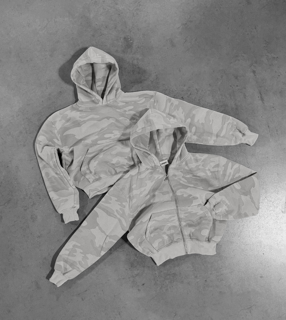 PEARL GREY CAMO HOODIE