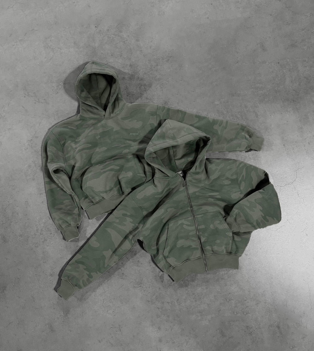 SAGE GREEN CAMO HOODIE